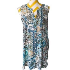 Paisley print shirt dress/tunic